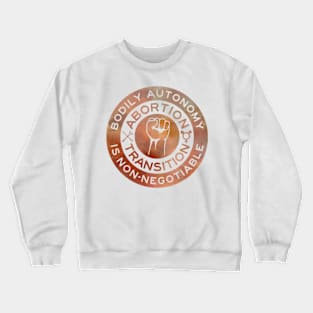 Bodily Autonomy in Rust Crewneck Sweatshirt